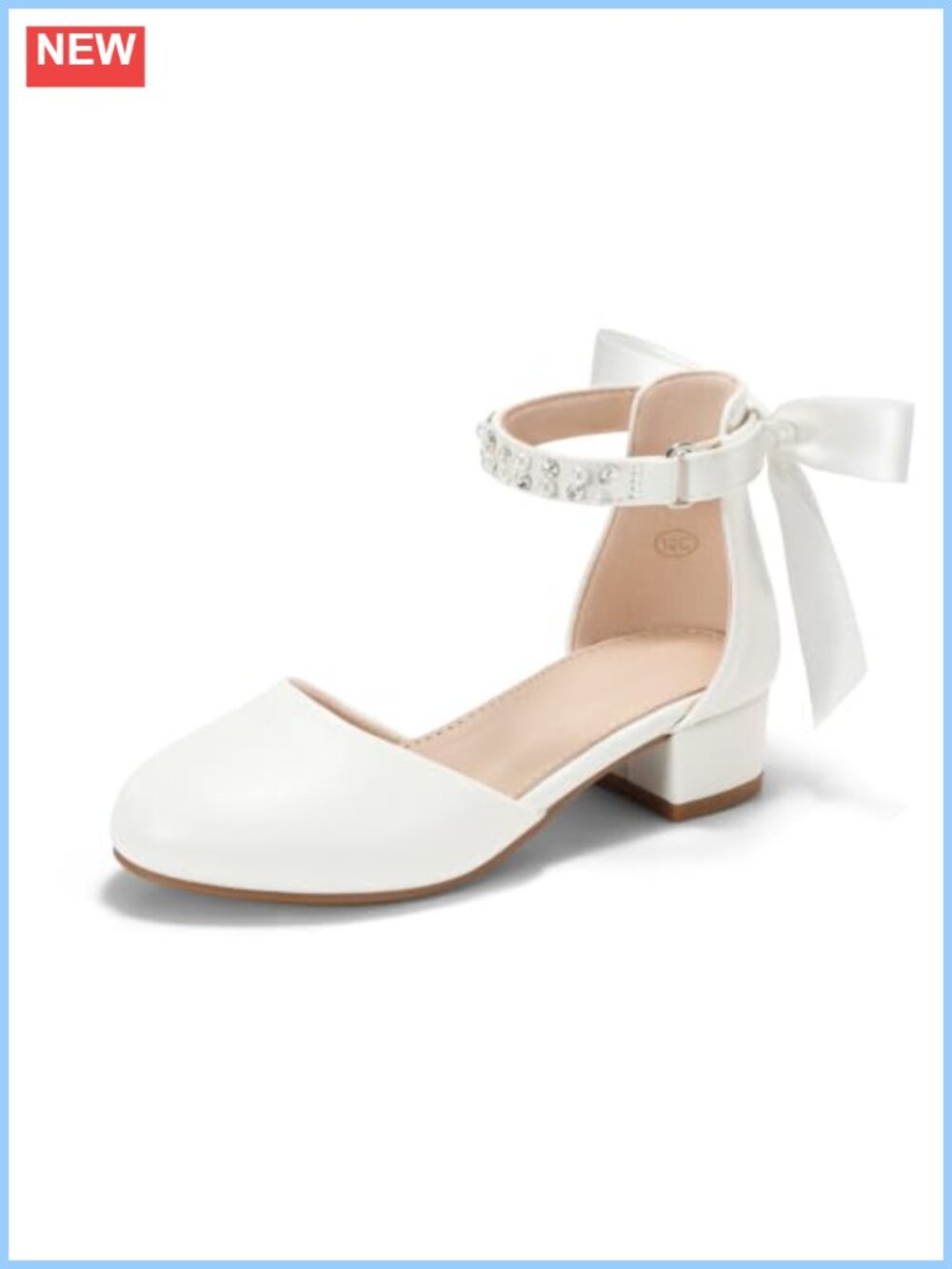 Girls Dress Shoes High Heels Bow Pearl Pumps Princess Wedding